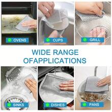 [Paño de limpieza mágico] Paño de limpieza de fibra ultrafina multiusos para metal | Paño húmedo y seco extra grande | Adecuado para metal y vajilla | Paño de limpieza de cocina - Plateado - Ver 2