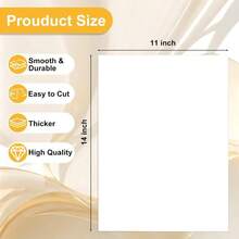 Paquete de 50 tableros de póster blancos de 11 x 14 pulgadas papel de póster pesado tablero de póster en blanco a granel para tablero de exhibición de arte uso en el aula proyecto de manualidades - Blanco - Ver 3