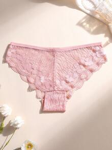 Bộ 4 quần lót bikini phối ren gợi cảm, cạp thấp, không đường may, khoét lỗ, thoải mái dành cho nữ. - Nhiều màu - Xem 6