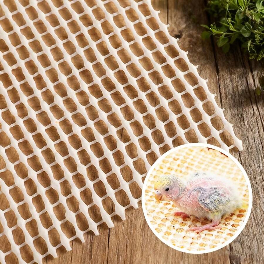 Ultra Soft Latex Chick Pad - Non-Slip Perch Net, Suitable For Baby Parrots | Essential For Breeding - White - View 1