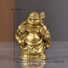 6件套复古吉祥佛像树脂摆件，树脂摆件，风水佛像摆件，室内小摆件，汽车小摆件 - 銅色 - 查看 10