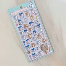 1张官方3D立体浮雕水晶贴纸 - 多巴胺可爱卡通人物贴纸 | 柔软果冻质感3D贴纸，适合儿童DIY手工、奖励系统、手机/笔记本电脑装饰、新年礼物、情人节礼物、复活节礼物！ - 彩色 - 查看 8