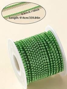 177.17/359.84 Inch Length, 2/3mm Width Sewing Glass Rhinestone Chain For Clothing Accessories, Bag And Shoe Home Decoration DIY - Multicolor - View 60