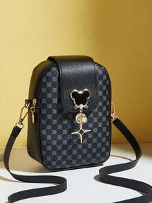 Classic Print Crossbody Bag, Exquisite & Versatile, Minimalist Phone Pouch, Casual Chic Storage Bag - Multicolor - View 9