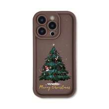 Atmosphere Christmas Tree Compatible With Apple 16 Pro Max Phone Case  15 Plus 14 Pro Shockproof 13 - 咖啡棕 - 查看 3