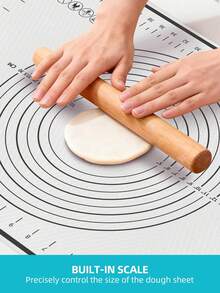 1pc Large Non-Stick Dough Kneading Mat, Baking Mat - Non-Slip Pastry Board Suitable For Cookie Sheets, Dumplings, Cakes, Bread Making & Countertop Protection - Roll-Out Dough, Easy Storage And Cleaning, Durable Baking Accessory - Multiple Sizes Available, Ideal For Holiday Parties, Home Kitchen, Christmas, Easter, Thanksgiving, Valentine's Day - - - View 6