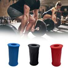 1PC Bar Grip Attachments Comfort Anti Slip Wave Pattern Design Silicone Versatile Weight Lifting Fitness Training Gear Barbell Grip