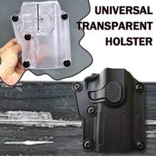 1pc Outdoor Hunting Right Hand Protective Holster, PP Material, Universal Fit With Quick Release Function, Suitable For G17, P320, 1911 And Other Models, 4 Colors Available: Transparent, Military Green, Black, Sand - Multicolor - View 6