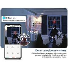 8MP Dual Lens WiFi Security Camera, Full-Color Day & Night Vision, PTZ Tracking & Motion Detection, Wireless Alarm, Two-Way Audio, Dual-Screen App Control, Cloud/SD Card Storage, USB Powered, Wall-Mountable Design, Suitable For Home/Yard/Shop Monitoring | Modern Security Camera With Advanced Features - White - View 6