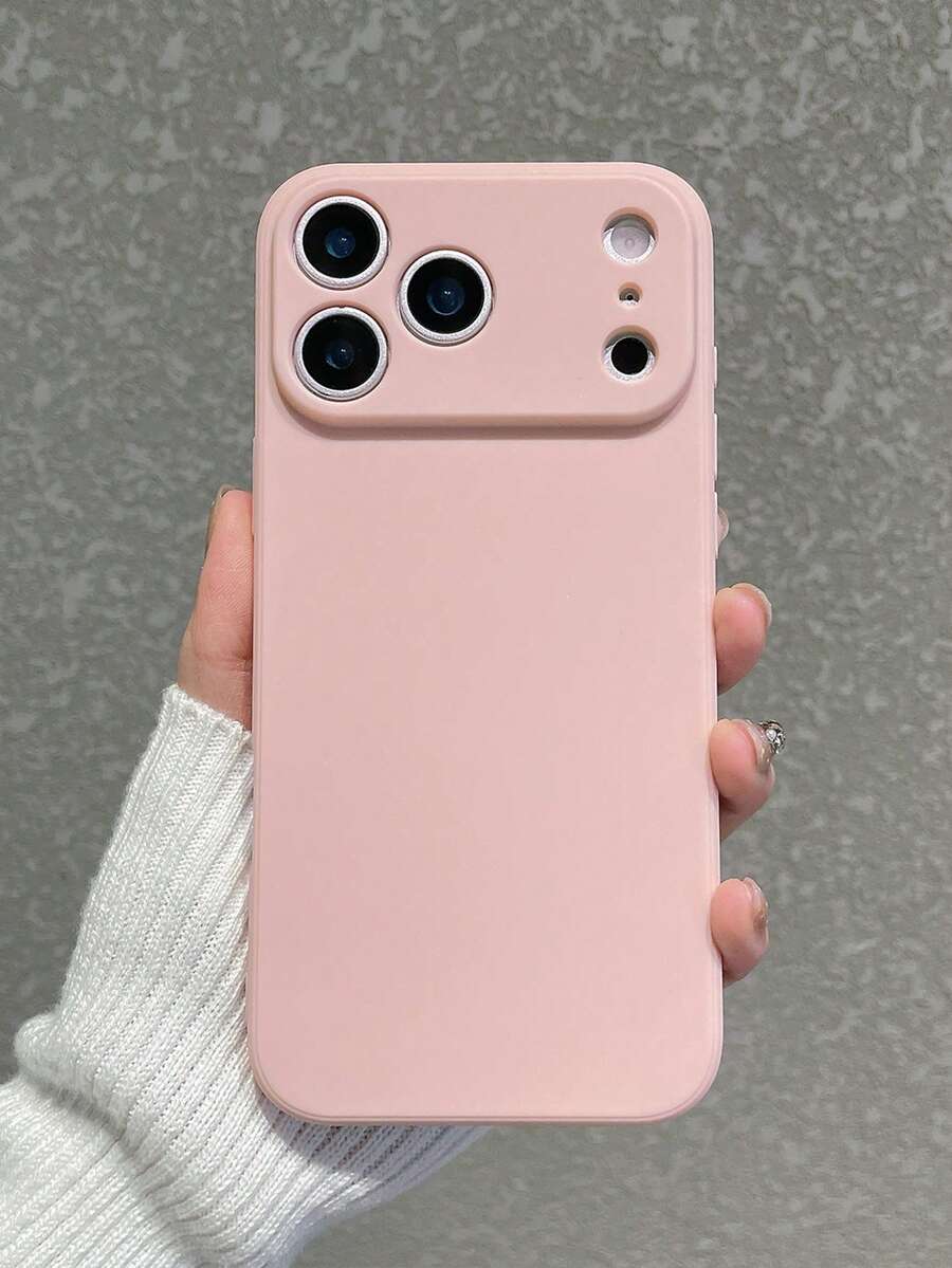 哑光粉色手机壳，带摄像头镜头保护设计，兼容 16/11/13/14、Galaxy等机型，适合日常使用或作为礼物赠送。