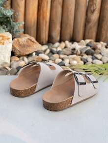New Kids Anti-Slip Durable Soft Bottom Fashionable Minimalist Birkenstocks Style Beach Sandals - Beige - View 5