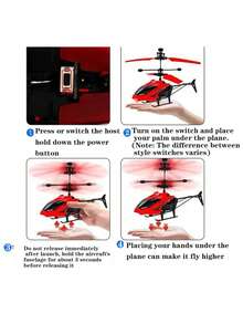 1 Set Teenager Remote Control Helicopter, Educational Gift, Vertical Take-Off And Landing, Wind Speed Measurement, No Remote Controller Required, Some Accessories Color Random - Multicolor - View 8