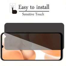 适用于 Realme 手机的 3 片/套全屏隐私保护膜 - 防窥、防指纹、防油污、全屏覆盖、无白边、钢化玻璃膜 - 黑色 - 查看 5