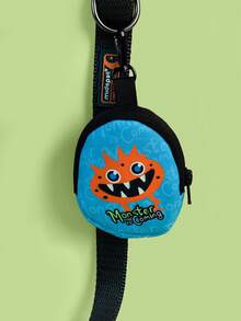 1pc Funny Pet Poop Bag Holder/Dog Poop Bag Dispenser - "Monster Is Coming" Designer Travel Edition Poop Bag Holder For Your Furry Pet - Multicolor - View 3