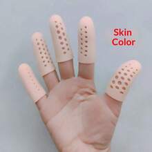 10/20pcs Reusable Silicone Finger Sleeves With Holes, Breathable Finger Covers, Anti-Friction Anti-Slip Protectors For Work, Corns, Sports, Writing And Typing