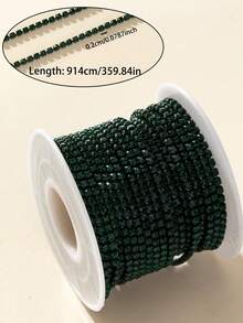 177.17/359.84 Inch Length, 2/3mm Width Sewing Glass Rhinestone Chain For Clothing Accessories, Bag And Shoe Home Decoration DIY - Multicolor - View 42