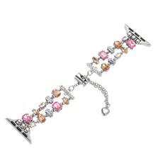 1条闪亮链式表带，兼容表带38/40/41/42/44/45/46/49mm，适用于 Ultra 3/2/1 Series 11 10 9 8 7 6/SE 5 4 3 2 1多款机型，替换表带 - 手表配件