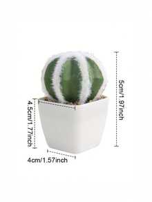 1pc Artificial Mini Succulent Plant Pot, Fake Spring Cactus Decor, Green Succulent Decoration Plant Pot For Bathroom, Bedroom, Kitchen, Farmhouse, Home Decor, Suitable For Holiday Gifts