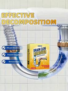 1片高效管道疏通片，有效溶解油脂和毛发，快速疏通管道，适用于厨房、水槽、厕所、下水道及各种排水系统，有效维护家庭排水畅通。 - 固體 - 查看 5