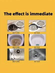 1片高效管道疏通片，有效溶解油脂和毛发，快速疏通管道，适用于厨房、水槽、厕所、下水道及各种排水系统，有效维护家庭排水畅通。 - 固體 - 查看 6