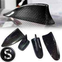 碳纤维汽车天线装饰，多种款式可选，通用鲨鱼鳍天线，车顶扰流板天线装饰 - 鯊魚鰭款 - 查看 2