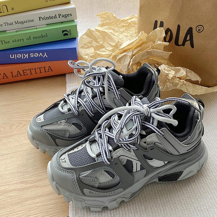 Thick-Soled Height-Increasing Shoes Men, Versatile Casual Sports Shoes, Breathable - 858灰色 - 查看 1