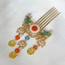 1pc Tassel Hair Clip Hairpin, Retro Comb Hairpiece, Chinese Style Hair Accessory, Women's Daily & Party Decoration, Fashion Jewelry, Girlfriend Gift, Hair Comb, Side Comb, School Supplies, Wedding, Hair Accessory, Headpiece