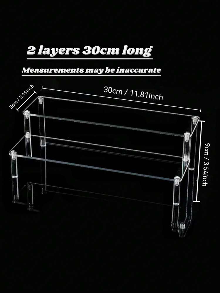 1pc 1-5 Tier Clear Acrylic Display Stand, Makeup Organizer, Perfume Acrylic Rack, Cupcake Stand, Suitable For Food, Dessert, Cosmetics Display, Supplier Products. Tabletop Transparent Acrylic Handmade Doll, Perfume, Cosmetics, Cake Accessories Multi-Function Storage Rack. - Clear - View 9