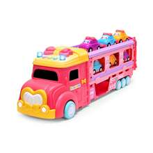 3-6 Years Old Girls' Toy Car Set, Cute Pink Bus Toy Truck With Foldable Track, Lights And Sounds, Friction Powered Princess Toy Cars, Birthday/Christmas/Back To School Gift - Princess Rail Car - View 11