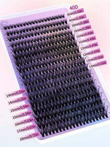 MAGEFY 740/60pcs Fish Tail False Eyelashes, DIY Eyelash Extension Faux Mink Lashes, 8-18mm 20D+30D+40D+50D - Premium D Curl Natural & Thick Individual Lashes, Suitable For DIY Eyelash Extension, Personal Makeup Tools, Natural Soft Criss-Cross Fluffy Lashes, Naturally Long - D - View 5