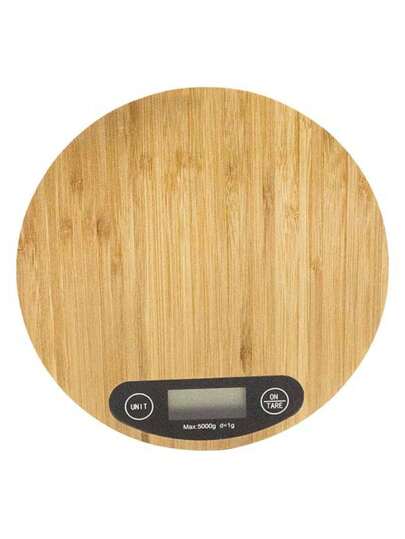 Balança de Cozinha com Tampo de Bambu 5kg