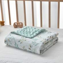 1pc Soft Muslin Baby Swaddle Blanket, Cute Minimalist Solid Fabric, Skin-Friendly For Newborns, Essential Baby Supplies For Spring/Summer - Multicolor - View 11