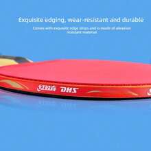 11pcs Red Double Happiness 1-Star Table Tennis Racket + 10pcs Ping Pong Balls Set, Suitable For Beginners, Horizontal & Vertical Grip, Non-Slip Handle, Training & Competition Use