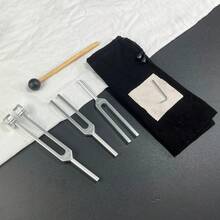 1 Set Tuning Fork Bag Kit, 128Hz, 256C, 512Hz, 528Hz Frequency Combination, Suitable For Yoga And Meditation, Gift For Women - Multicolor - View 1