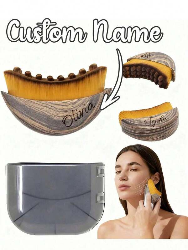 Customized Name Premium Facialmassagetool-Reduce Swelling,Laser Engraving Process,Lymphatic Drainage Brush For Face, Ergonomic Design To Fit The Skin Precisely,Personalize Contour Face Brush,Custom Name Lymphatic Drainage Massager & Dry Brushing Tool For Daily Use,Beautiful Gift For Women,Friends,Teac,Lovers, Family, Teachers,Valentine's Day Gift,Teachers Day Gift, Birthday Present,Back To School