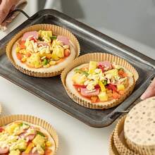 150pcs Pizza Baking Tray, Baking Paper Cups, Oil-Proof & Heat-Resistant Cake Mold, Baking Paper Tray For Pizza, Cookies, Cakes, Breads, Disposable Air Fryer Paper, 150/50pcs - Multicolor - View 6