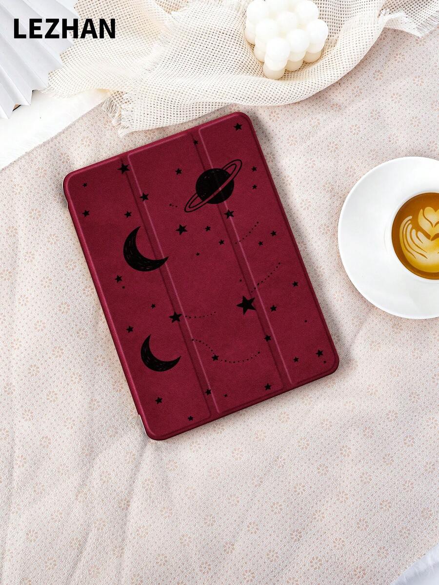 1 件装节日新月图案平板保护套，兼容 iPad 10.2 英寸、iPad Pro 11 英寸（2021/2020/第十代）、iPad (A16) 11 英寸（第十一代，2025 年）、iPad 第八/九/十代、Galaxy Tab A8 10.5 英寸（2022 年）、Matepad 10.4 英寸/Tab，带笔槽，防摔，带支架，是送给家人和朋友的浪漫礼物，2026 年款。