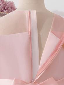 Tween Girls Sequin Bridesmaid Wedding Party Flower Girl Dress, Elegant Beauty Pageant Graduation Ceremony Party Princess Birthday Host Dress - Pink - View 8