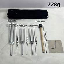 1 Set Tuning Fork Bag Kit, 128Hz, 256C, 512Hz, 528Hz Frequency Combination, Suitable For Yoga And Meditation, Gift For Women - Multicolor - View 5