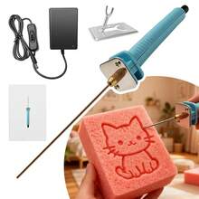 电动泡沫切割工具套装，热线切割泡沫塑料刀，适用于聚苯乙烯、EPS、泡沫板切割，工艺美术DIY - 英規插(220-240V) - 查看 3