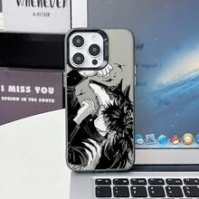 Phone: Anime Chico Megumies In White And Simple, Compatible With 17 16 16e 15 14 13 12 11 Pro X XR XS 8 Plus, Matte Silver Hard Back Cover, New Design 17,17 Pro - 黑色 - 查看 3