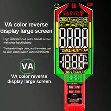 Pinza amperimétrica digital ZL35B con forma de tenedor, amperímetro de pinza abierta de 6000A, multímetro, corriente DC/AC, Hz, herramienta de prueba eléctrica, batería recargable - Multicolor - Ver 6