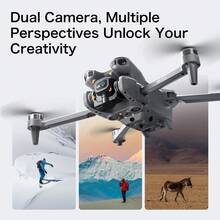 TOKQI New Brushless Dual Camera Drone, 4.3" Large FPV Remote Controller, Multifunctional Quadcopter With 360° Stunt Flip, Electronic Image Stabilization Dual Lens, Optical Flow Hovering, Headless Mode, Gesture Photo, Ideal Gift For Teens, Holidays And Birthdays - Multicolor - View 6