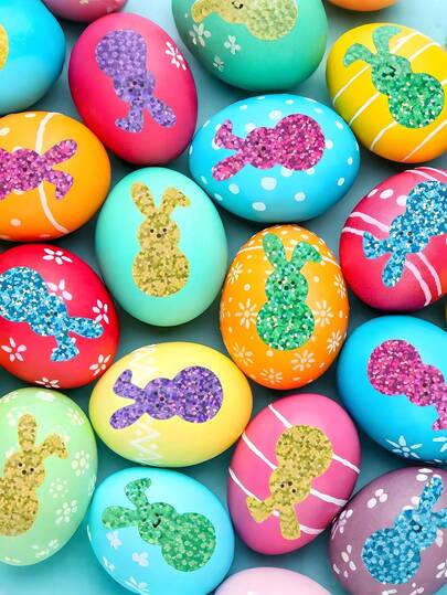 500 piezas/1 rollo Pegatinas de Conejito y Huevo de Pascua, Calcomanías de Papel Láser Coloridas de Conejo, Pegatinas de Material de Pascua, 5 Colores Brillantes, Etiquetas Autoadhesivas, para Laptop, Botella de Agua, Computadora y Teléfono, Regalo de Pascua, Útiles Escolares, Regreso a Clases, Decoración de Sobres y Diarios, Suministros para Fiestas de Cumpleaños y Festividades, Sellar Canasta, Decoración de Huevos de Pascua, Fiesta de Primavera, Favores