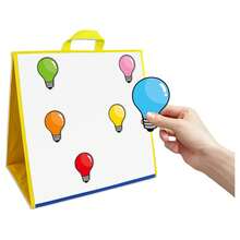 Quixorblex Conjunto de 6 adesivos reutilizáveis em formato de lâmpada para escrita, apagáveis a seco, autoadesivos e absorvíveis, removíveis para lousas brancas e negras, decoração de murais, artigos de papelaria coloridos para escritório e escola, recursos para professores, essenciais para a volta às aulas, para família, escola, sala de aula e escritório.