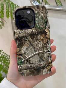Forest Camouflage Pattern Phone Case, Shockproof And Sturdy Double-Layer Soft TPU Frame Hard Shell Design. Suitable For Compatible Phones: 17, 17air, 16, 15, 14, 13, 12, 11, PRO MAX, X, XS, PLUS, And As Well As Galaxy S21/22/23/24/25 Ultra/FE+, NOTE20 Ultra, A71/56/55/54/53/52/36/34/26/25/23/16/15/14/13/06. It's A Thoughtful Birthday Gift For Girlfriends, Boyfriends, And Friends. - 彩色 - 查看 2