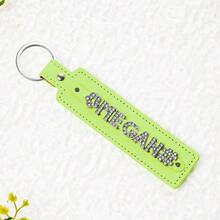 Custom Rhinestone Name Keychain, Personalized Leather Car Accessory, Letter Keychain, Backpack Charm - Multicolor - View 27