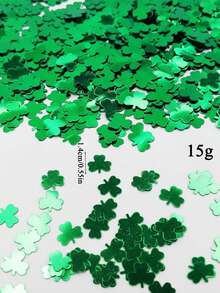 1 Pack Green Clover Confetti, Glitter Sprinkles For St. Patrick's Day To Bring Luck To Family And Friends, Lucky Clover Party Supplies - Green - View 8