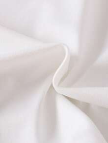 女婴时尚甜美数字67印花短袖上衣和喇叭裤套装，春秋季 - 白色 - 查看 8