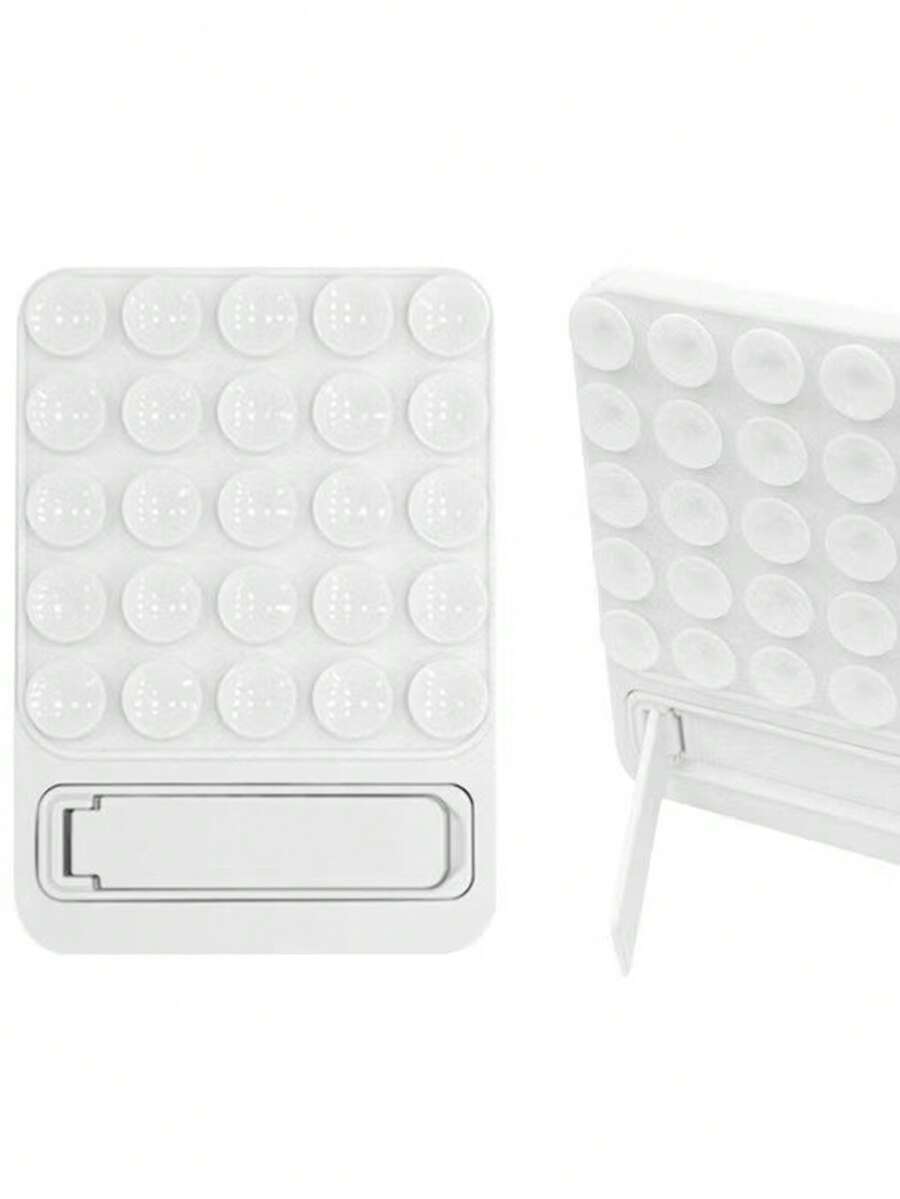 Silicone Suction Cup Holder For Cell Phones - White - View 1